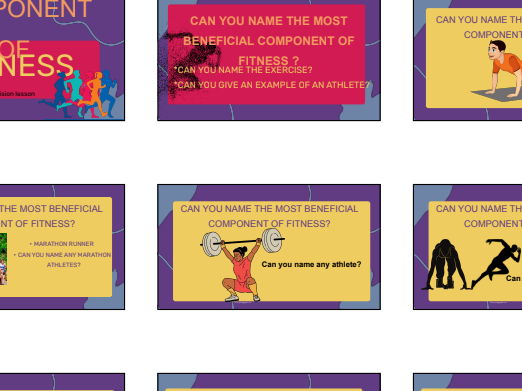 Components of fitness- revision lesson