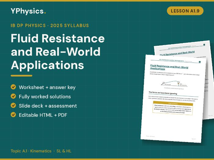 IB DP Physics (2025) A1.9 Air Resistance & Terminal Speed