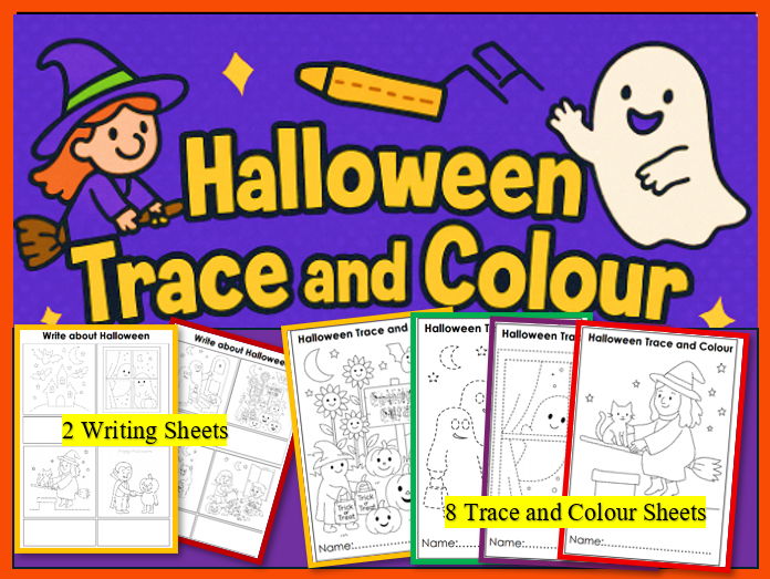 Halloween Trace and Colour Workook