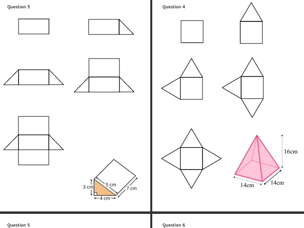 Surface Area From Nets Scaffolded Worksheet