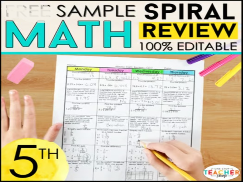 5th Grade Math Spiral Review & Quizzes | 5th Grade Math Homework