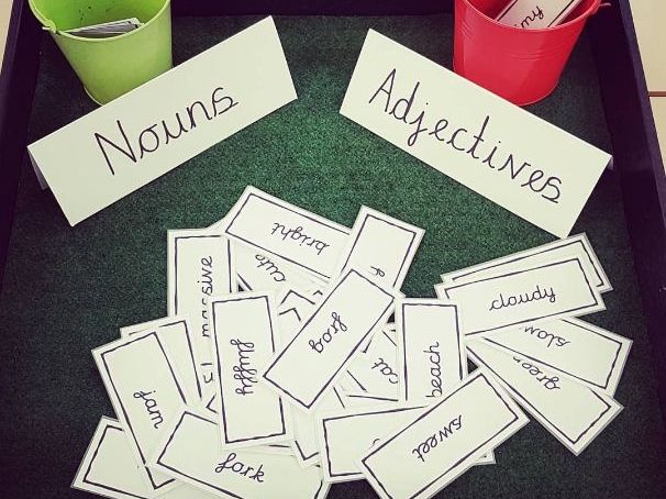 Nouns and Adjectives Sorting activity