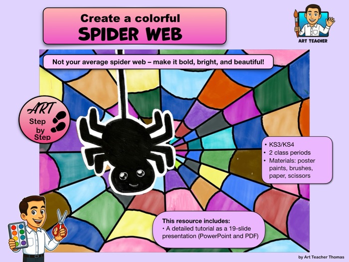 Colourful Spider’s Web – KS3/KS4 Art Project
