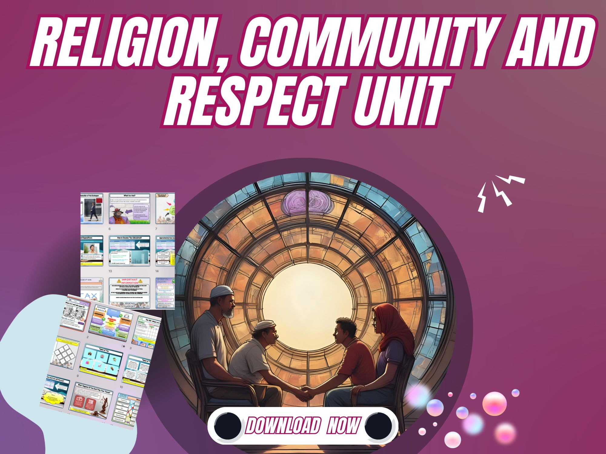 Religion, community and respect PSHE lesson bundle KS3