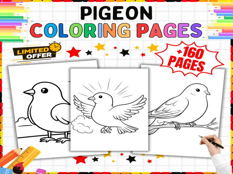 Pigeon Colouring Pages | 168 Printable Bird Worksheets for Early Years Creative Learning