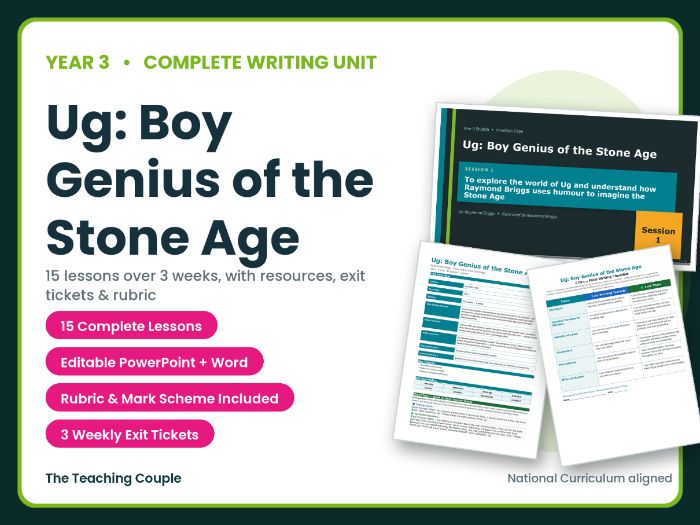 Ug: Boy Genius of the Stone Age | Year 3 English Unit | 15 Complete Lessons + Resources