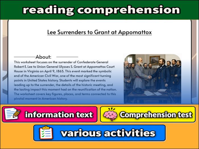 Lee Surrenders to Grant at Appomattox   & Comprehension ����Vlogt