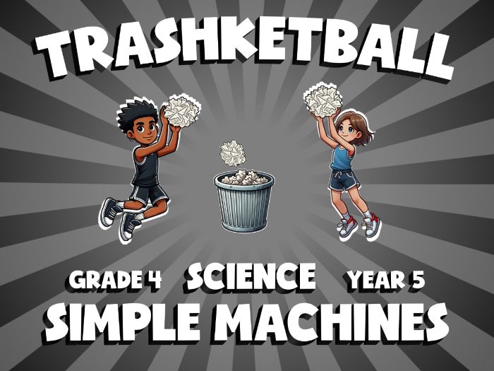 Simple Machines TRASHKETBALL Science Game | No-Prep Year 5 Review Activity