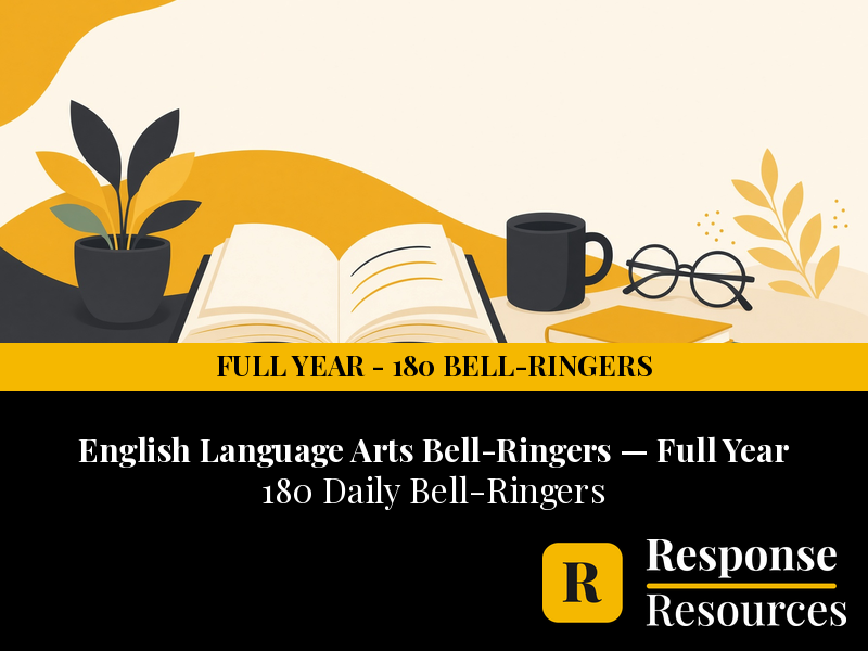 English Language Arts Bell Ringers FULL YEAR - 180 Warm-Ups (Grades 9-12)
