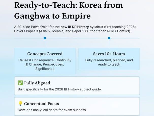 IB DP History Paper 3 Korea Opening & Rivalries PPT