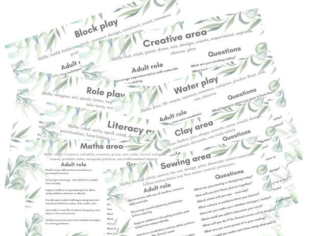 Enabling adult question prompt cards