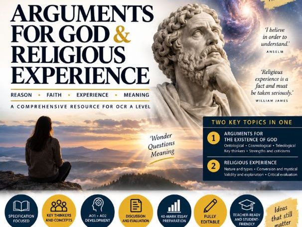 A Level Religious Studies: Arguments for God & Religious Experience - OCR H573