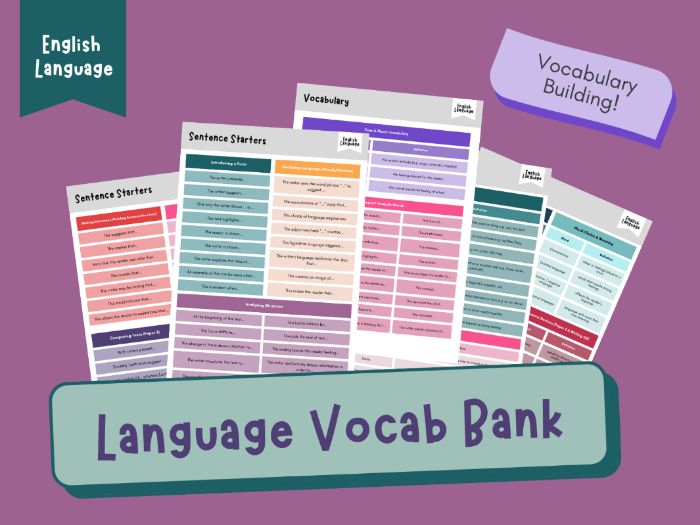 English Language Vocabulary Bank