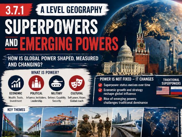 iAL Edexcel Geography - Topic C1 Superpowers Geographies - 3.7.1 Superpowers and Emerging Powers