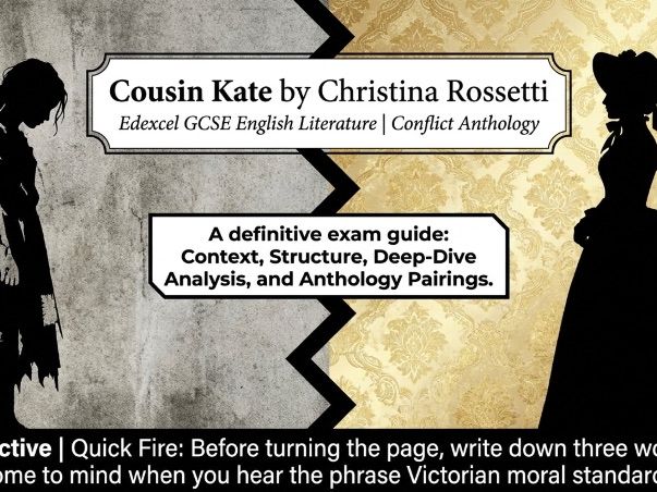 Cousin Kate by Christina Rossetti | Edexcel Conflict Poetry Anthology | GCSE