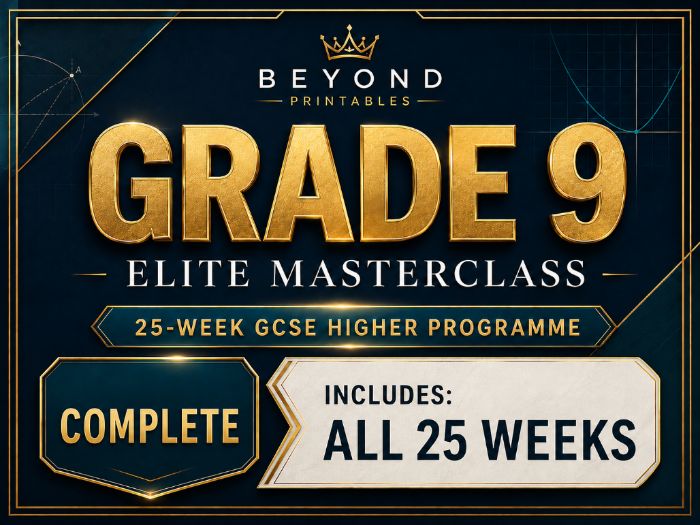 Grade 9 GCSE Higher Maths | Complete 25-Week Elite Masterclass