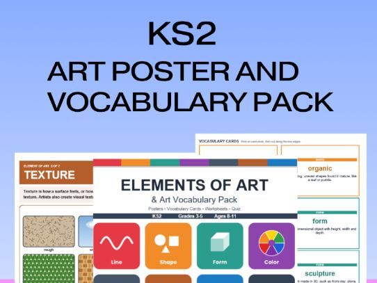 KS2 Elements of Art Pack | Editable Word Document | Art Vocabulary Posters, Cards & Worksheets