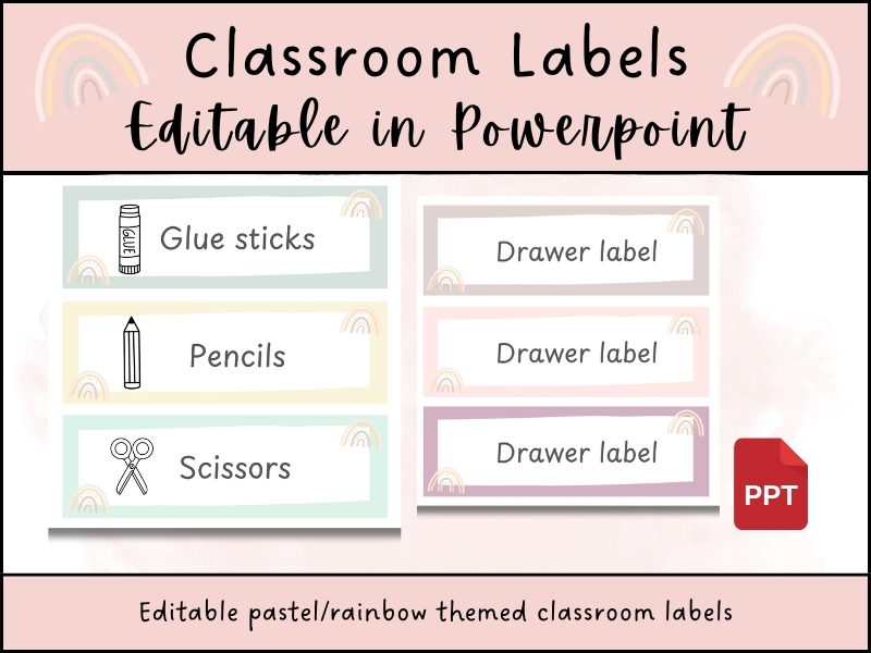 Editable Classroom Labels | PowerPoint
