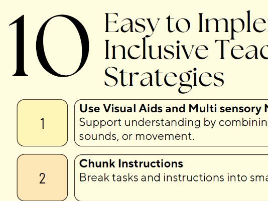 10 Easy to Implement Inclusive Teaching Strategies