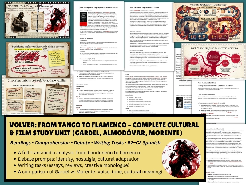 Volver Spanish A‑Level / AP Spanish Complete Cultural & Film Study Unit