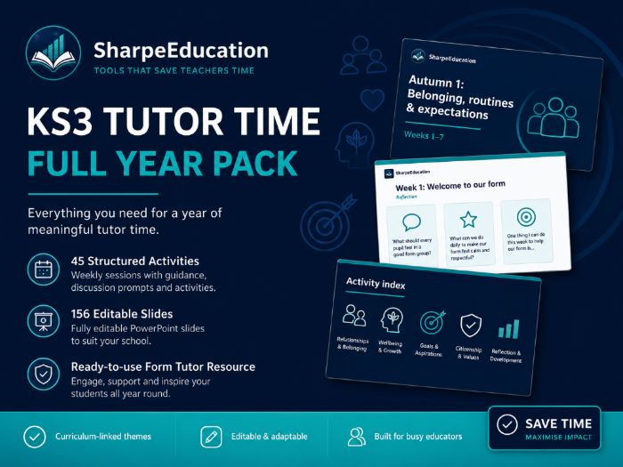 KS3 Tutor Time Full Year Pack | 45 Activities