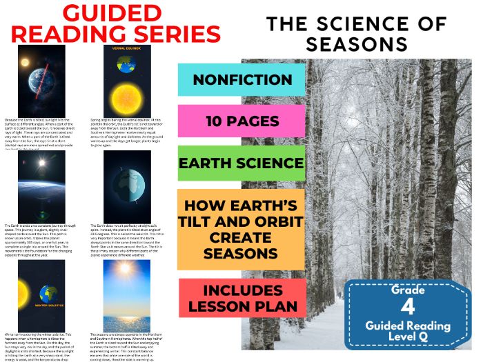 Year 5 Guided Reading Level Q - Seasons (with Lesson Plan)