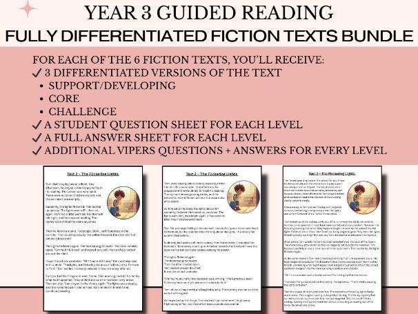 Year 3 Differentiated Fiction Guided Reading Texts