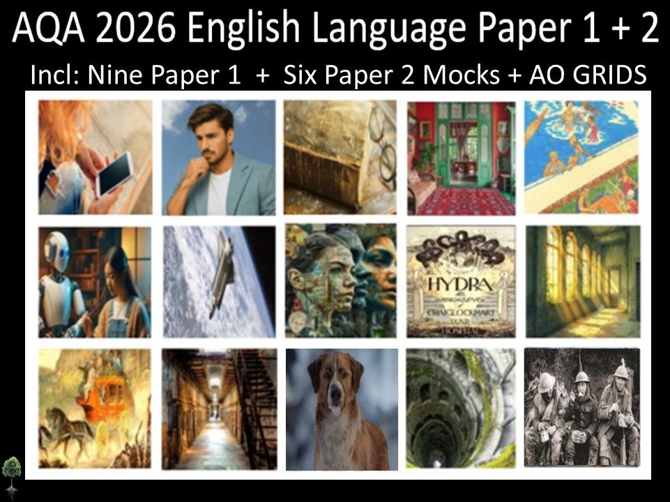 Fifteen AQA 2026 English Language Paper 1+ 2 Mocks | AO GRIDS