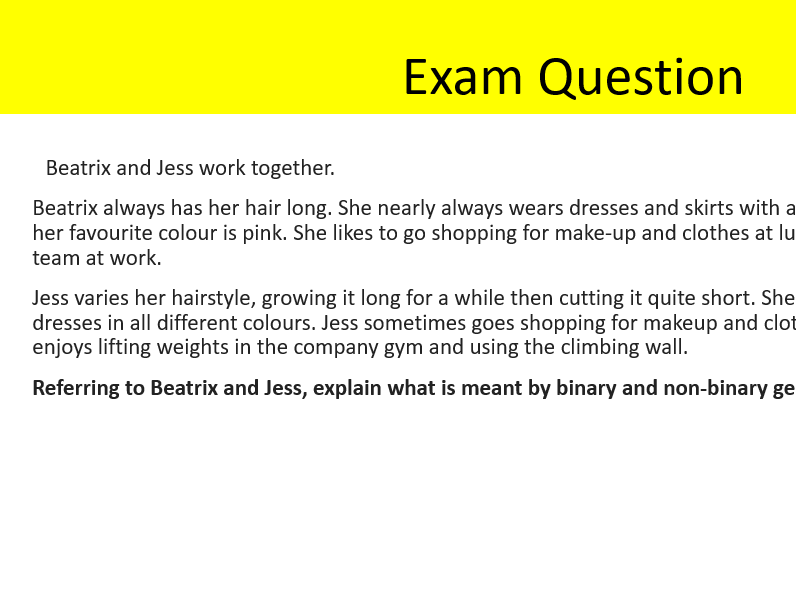*New spec* AQA Psychology gender identities and the BSRI