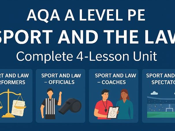 AQA A Level PE – Sport and the Law | Complete 4-Lesson Unit