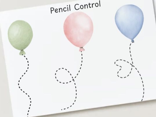 Birthday themed pencil control activity