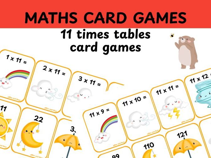 11 times table fun card games