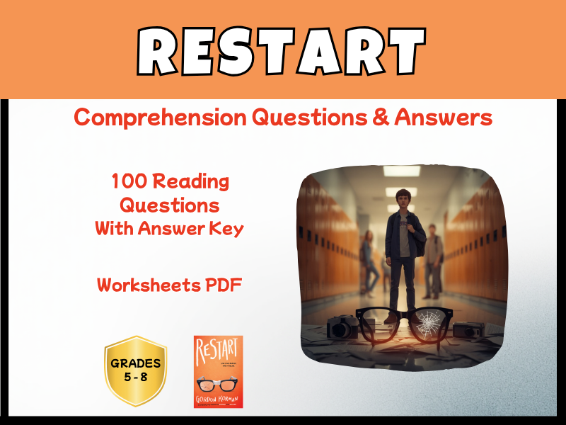 Restart Novel Study Reading Comprehension PDF | 100 Questions + Answer Key | Years 6–9