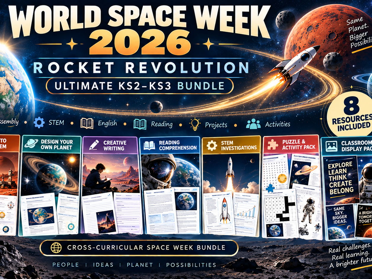 World Space Week 2026 Ultimate Bundle | Rocket Revolution | KS2 KS3 STEM, English & Space Projects