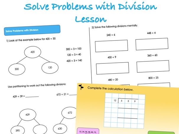 Year 6 Four Operations - Solve Problems with Division Lesson