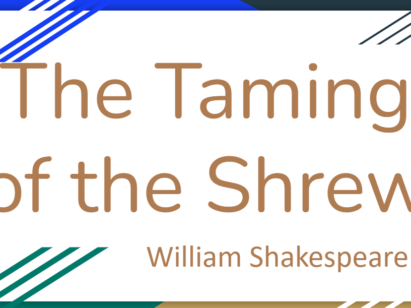 The Taming of the Shrew - Introduction Lessons and Induction
