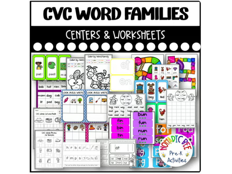 CVC Word Families Bundle