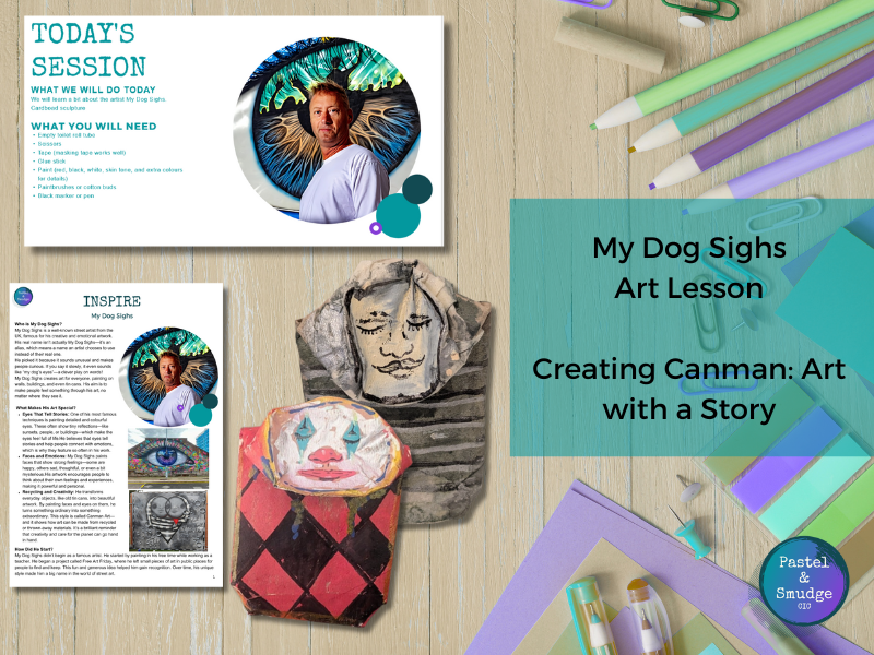 My Dog Sighs Art Lesson – Creating Canman: Art with a Story (KS2 & KS3)