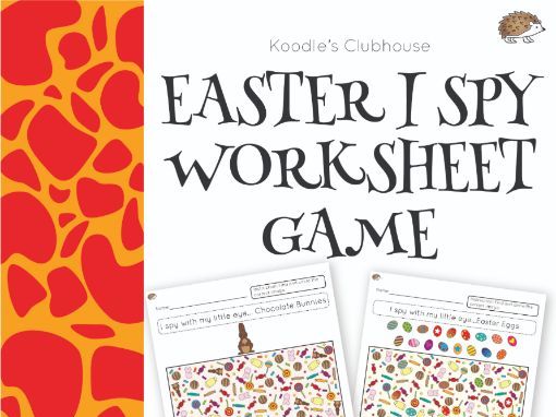 Easter I spy worksheet game