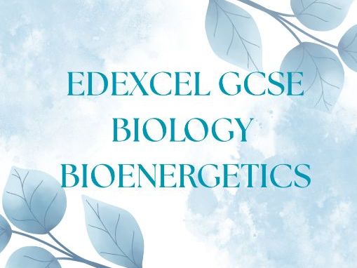 EDEXCEL GCSE BIOLOGY BIOENERGETICS