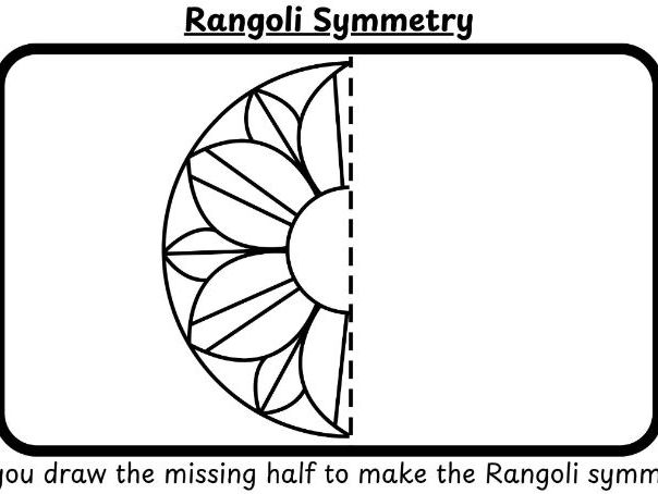 Rangoli Symmetry x5 Sheets EYFS Writing/ Drawing/ Creative Development Nursery and Reception