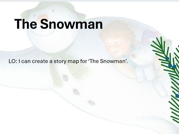The snowman story map double lesson.