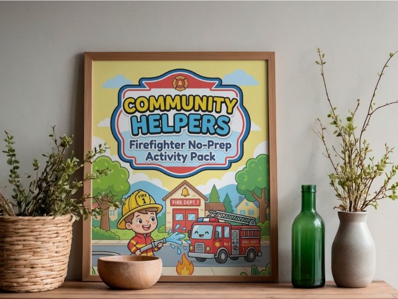 Community Helpers: Firefighter Worksheets (4–7)