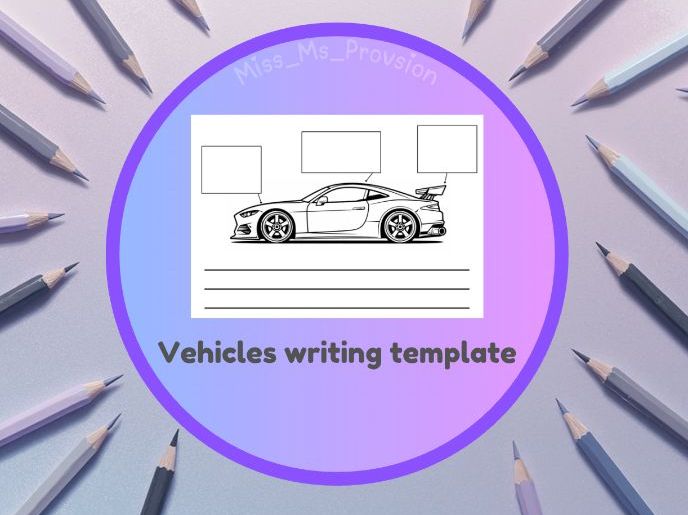 Vehicles writing template