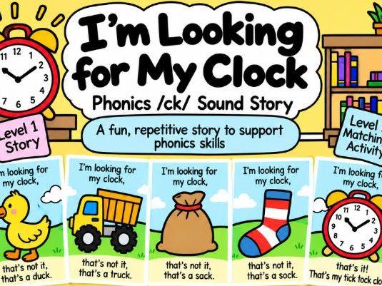 Phonics /ck/ Sound Story | I’m Looking for My Clock | SEND Phonics Activity