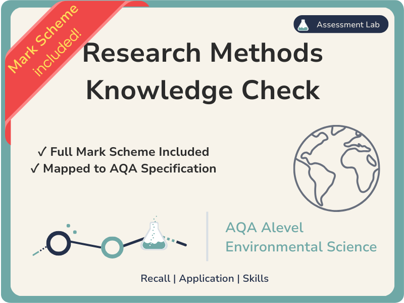 AQA Alevel Env Sci - Research Methods - Knowledge Check & MS