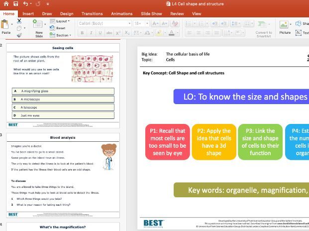 KS3 BEST - Cell shape and structure