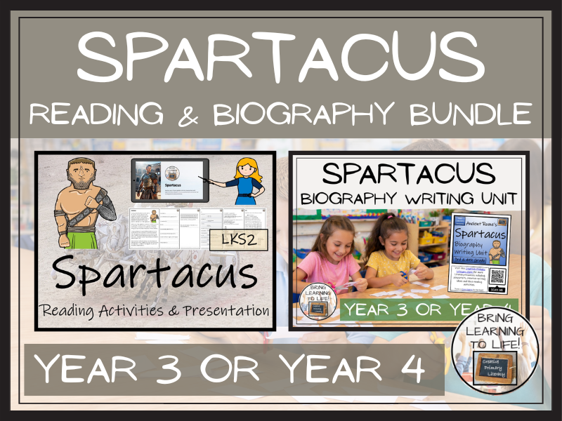Spartacus Reading Comprehension & Biography Bundle | LKS2