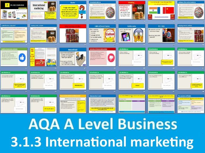 3.1.3 International marketing - AQA A Level Business (2026 specification) First exams 2028