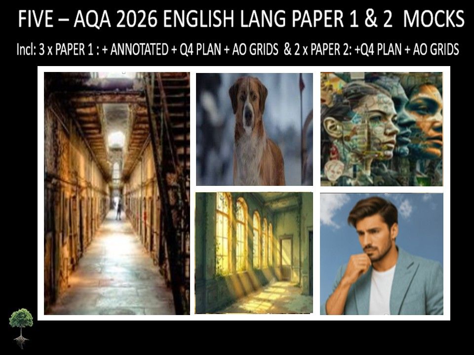 FIVE - AQA PAPER 1 & 2 | 2026 FULL MOCKS | ANNOTATED | Q4 PLAN | AO GRIDS